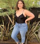 Simply Be Fern Boyfirend Jeans With Rips In Mid Blue-blues