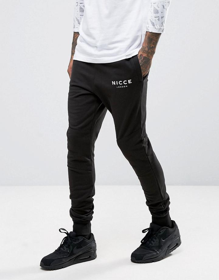 Nicce Basic Slim Fit Black Joggers - Black