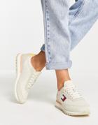 Tommy Jeans Retro Sneakers In Ecru-white