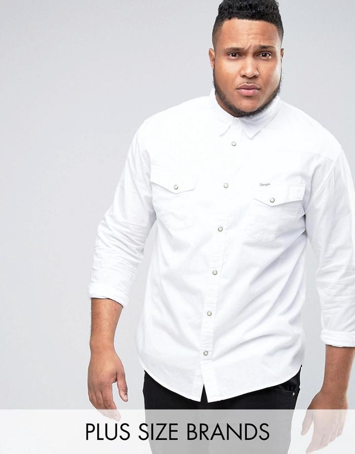 Wrangler Plus Heritage Western Shirt - White