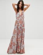 Raga Sunset Gold Sleeveless Maxi Dress - Multi