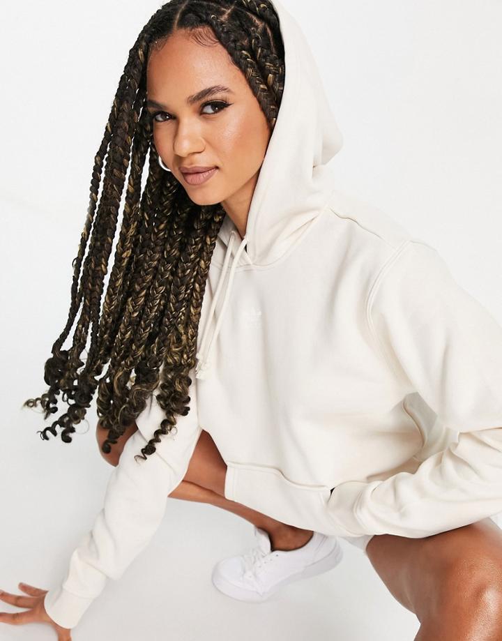 Adidas Originals Essentials Hoodie In Wonder White