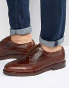 Selected Homme Benny Brogue Shoes - Brown