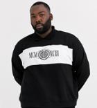 New Look Plus Collared Mcm Sweat In Black
