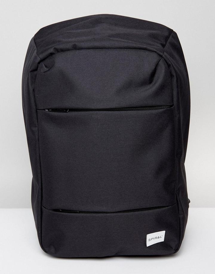Spiral Seattle Backpack With Anti Theft Zips - Black