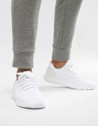 Pull & Bear Knitted Sneaker In White - White