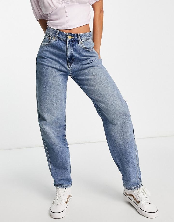 Pull & Bear Mid Waist Slouchy Jeans In Blue