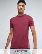 Asos Tall T-shirt In Red - Beige