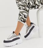 Na-kd Chunky Sneakers With Color Block Detail In White - Multi