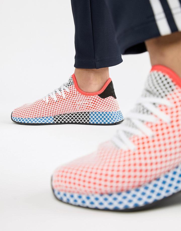 Adidas Originals Deerupt Runner Sneakers In Red Cq2624 - Red
