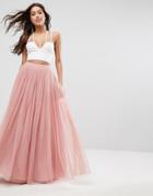 Asos Tulle Maxi Prom Skirt - Pink