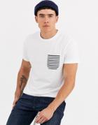 Threadbare Organic Cotton Pocket T-shirt In White