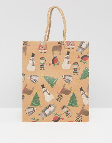 Paperchase Holidays Character Medium Bag - Multi