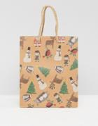 Paperchase Holidays Character Medium Bag - Multi