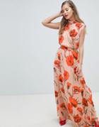Y.a.s High Neck Floral Maxi Dress - Multi