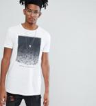 Noose & Monkey Longline Printed T-shirt With Logo - White