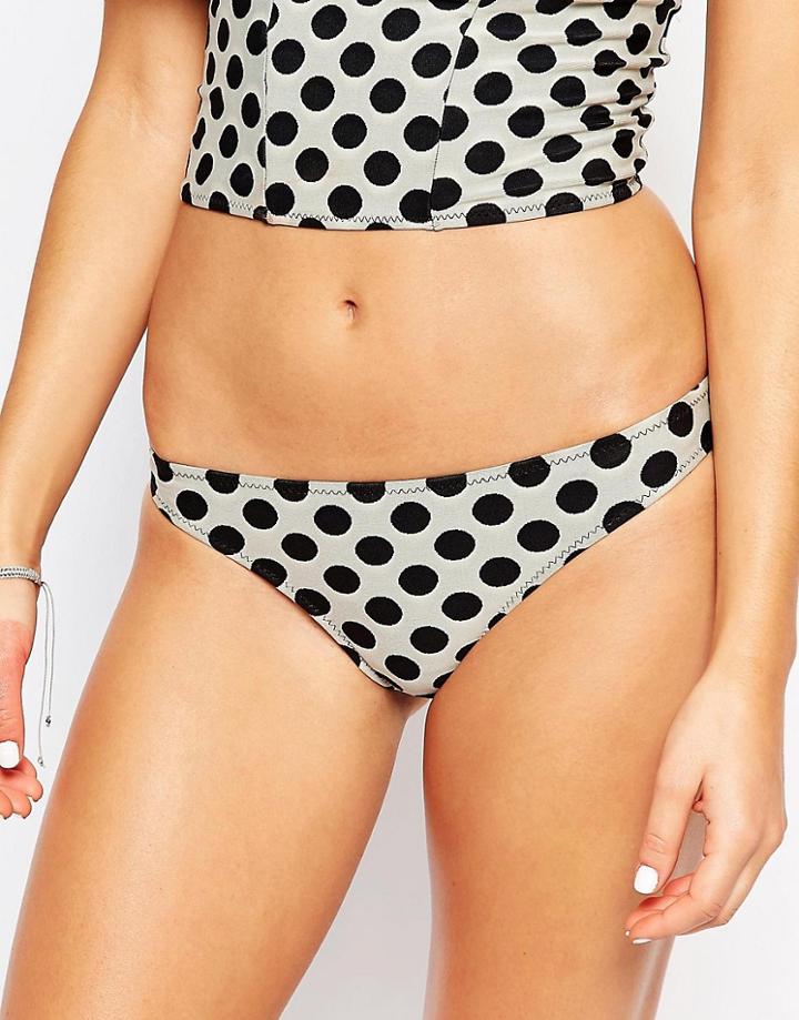 La Belle Rebelle Janie Jones Bikini Bottom - Dots Gray