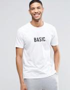 Asos Loungewear T-shirt With Basic Print - White