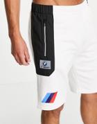 Puma Bmw Shorts In White And Black
