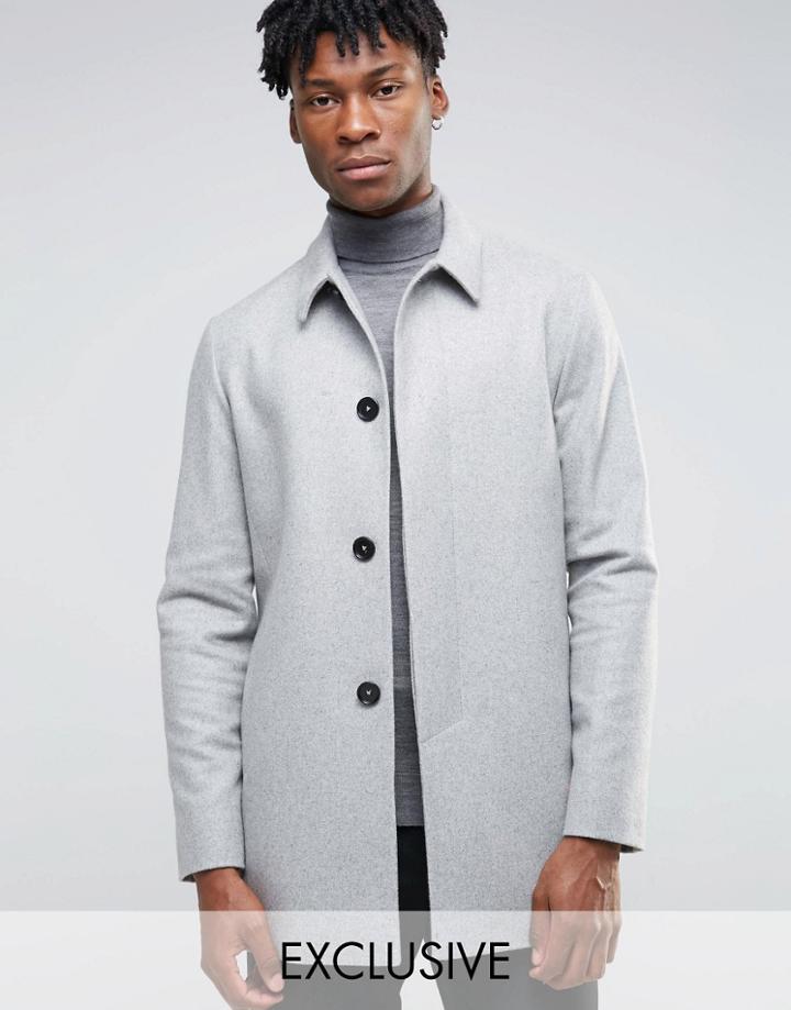 Noak Wool Trench - Gray