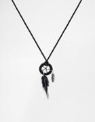 Icon Brand Dreamcatcher Necklace - Black
