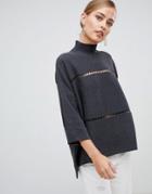 French Connection Milano Mozart Sweater-black