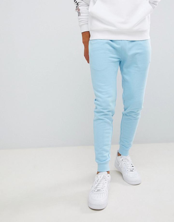 Asos Design Skinny Joggers In Blue - Blue