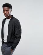 Stradivarius Bomber Jacket In Black - Black