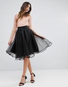 New Look Tulle Skater Skirt - Black