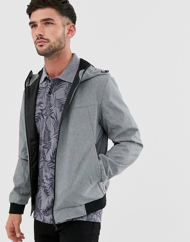 Jack & Jones Lightweight Jacket With Hood - Gray