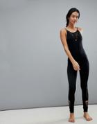 New Look Ladder Cut Out Seam Free Jumpsuit - Black