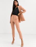 Asos Design Tailored Smart Mix & Match Cigarette Suit Pants - Pink