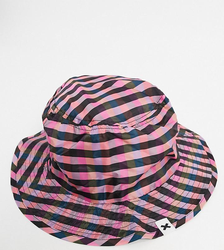 Collusion Bucket Hat In Gingham Set-multi