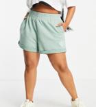 Nike Plus High Waist Shorts In Mint Green