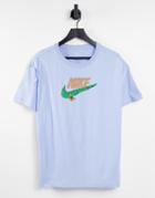 Nike Cork Swoosh T-shirt In Blue-blues