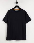 Timberland Stack Logo Heavyweight T-shirt In Black