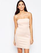 Oh My Love Side Tab Body-conscious Dress - Blush