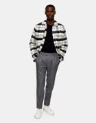 Topman Twill Tapered Pants In Gray-grey