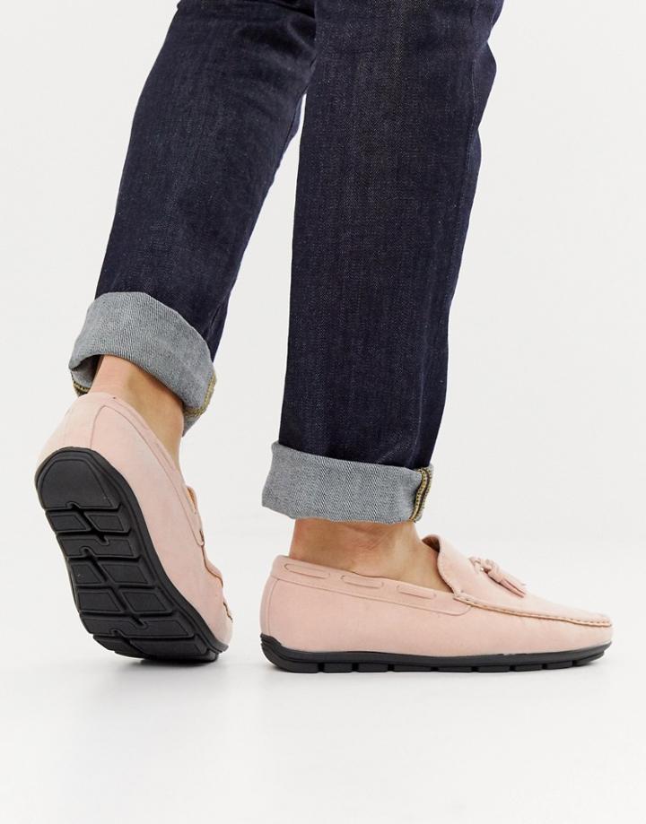 Brave Soul Tassel Loafers In Pink - Pink