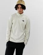 The North Face 100 Glacier 1/4 Zip Fleece In White Exclusive At Asos - White