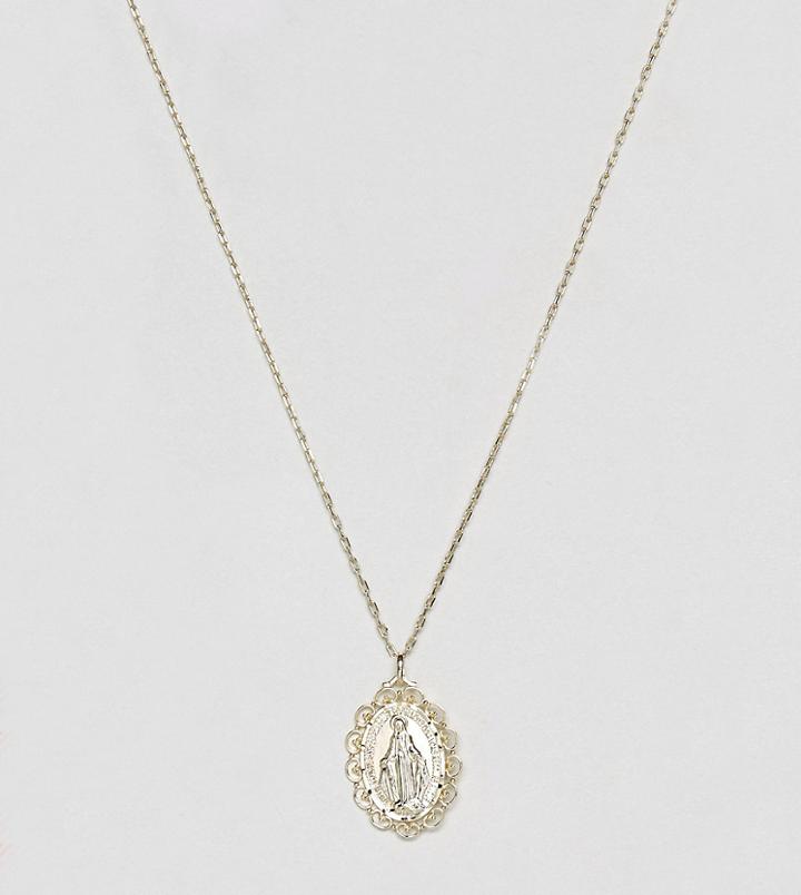 Rock N Rose Gold Plated Charm Pendant Necklace - Gold