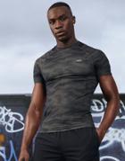 Asos 4505 Base Layer T-shirt With Camo Print-black