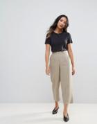 Selected Joy Cropped Tailored Pants - Beige