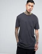 Bershka Double Layered T-shirt In Gray - Gray
