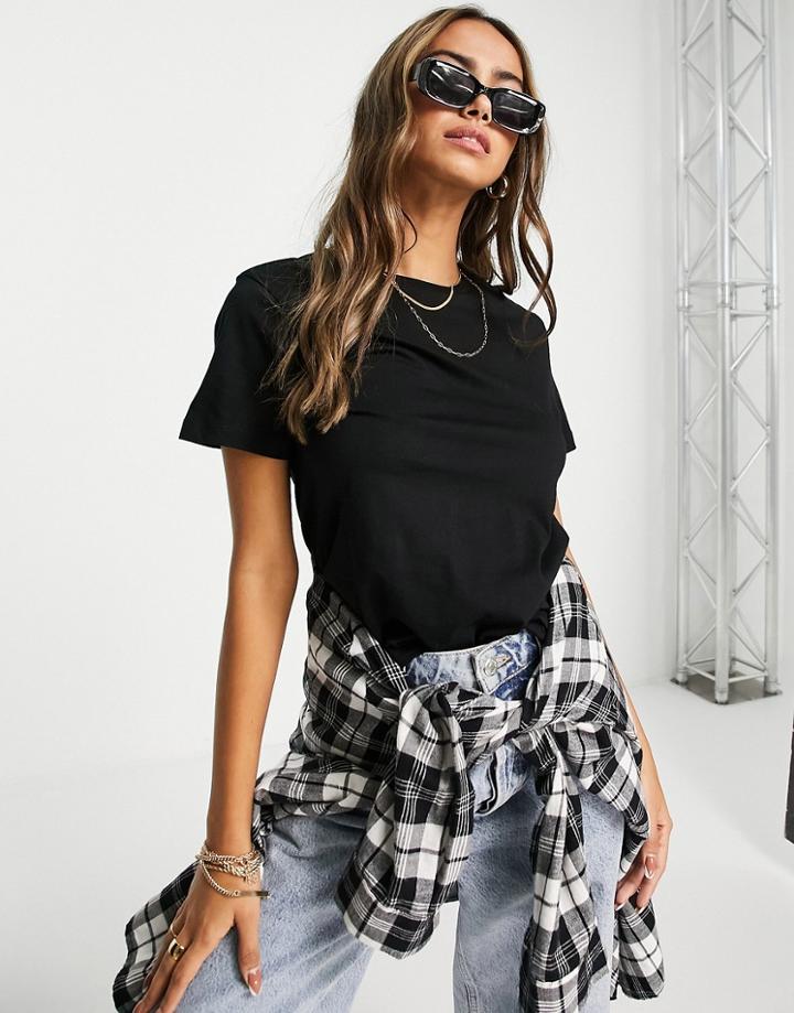 Asos Design Ultimate Cotton T-shirt With Crew Neck In Black - Black