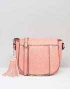 Dune Smart Saddle Bag With Tassel Keychain - Pink