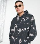 Collusion Hoodie In Black Tie Dye With Embroidered Logo - Part Of A Set