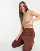 Abercrombie & Fitch Short Sleeve Slim Tee In Light Brown Dd