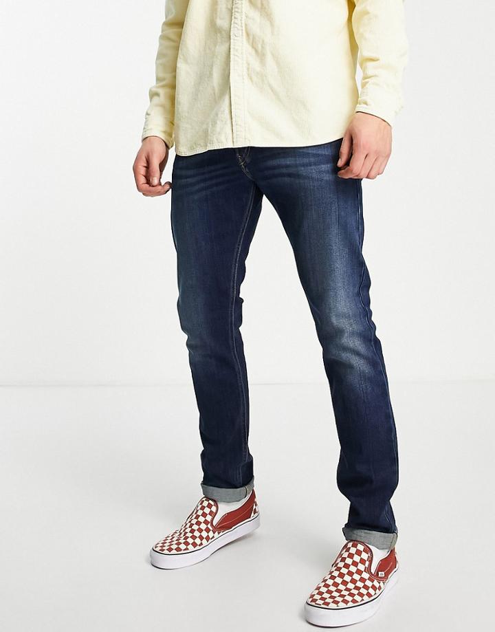 Diesel D-luster Slim Jeans In Dark Wash-blue