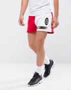 Jaded London Shorts In White With Racing Print - White